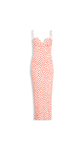 ECRU - ALA&Iuml;A POLKA DOT COLUMN DRESS