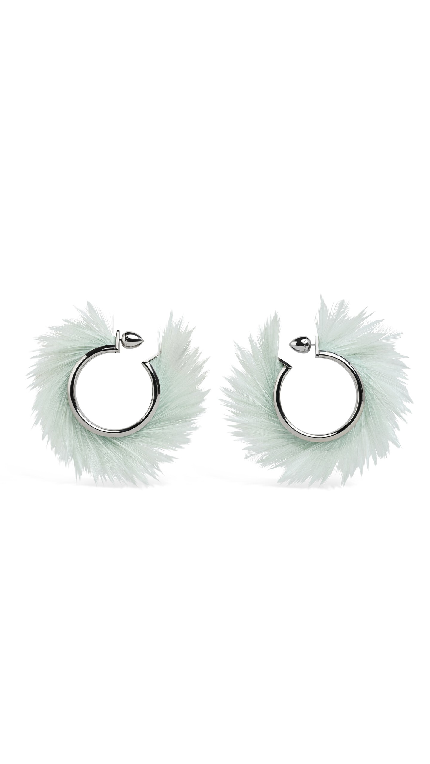 BLADE HOOPS WITH FEATHERS