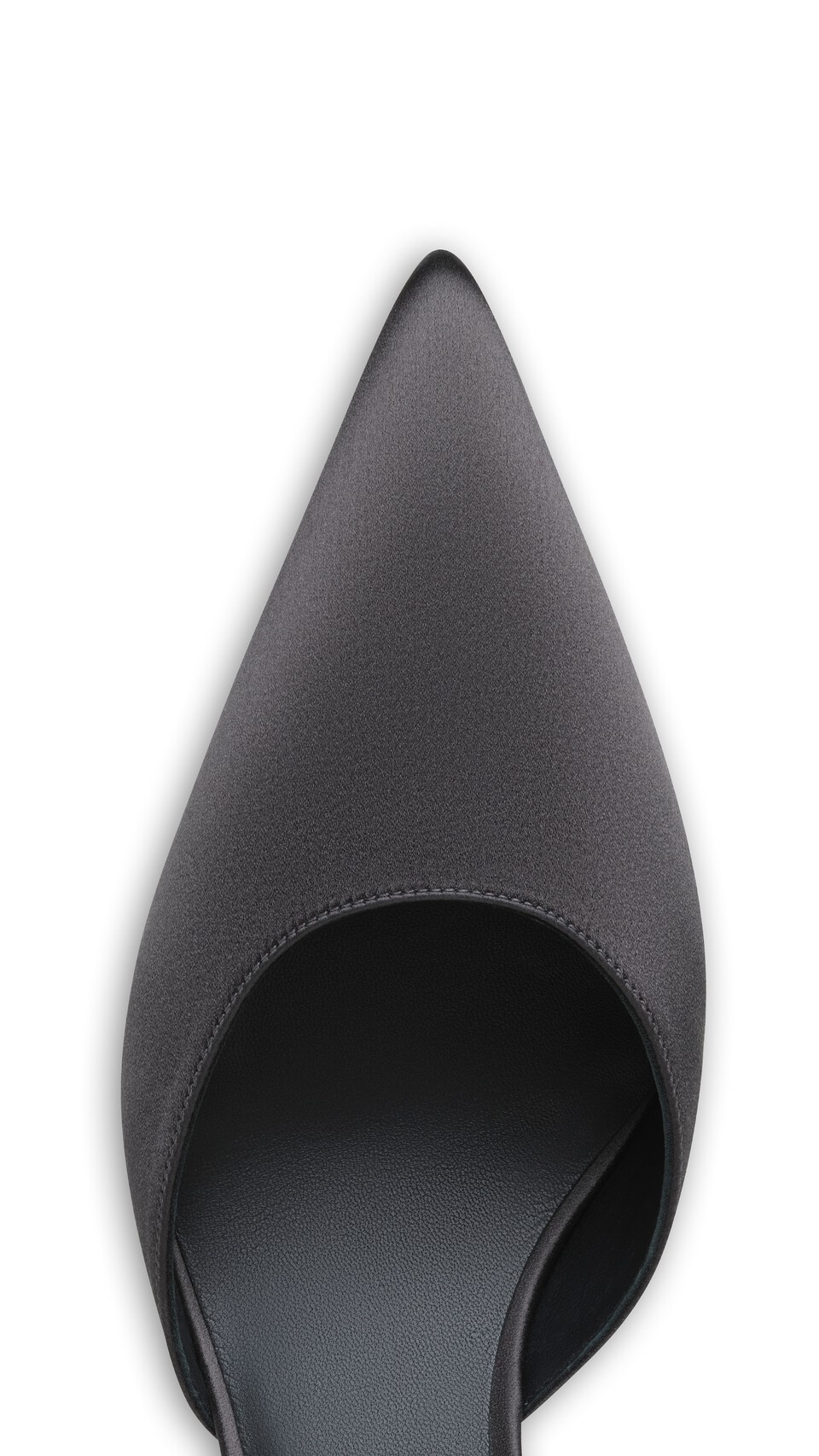 ALA&Iuml;A LE C&OElig;UR MULES IN SATIN ANTHRACITE/DARK GREY - View 4