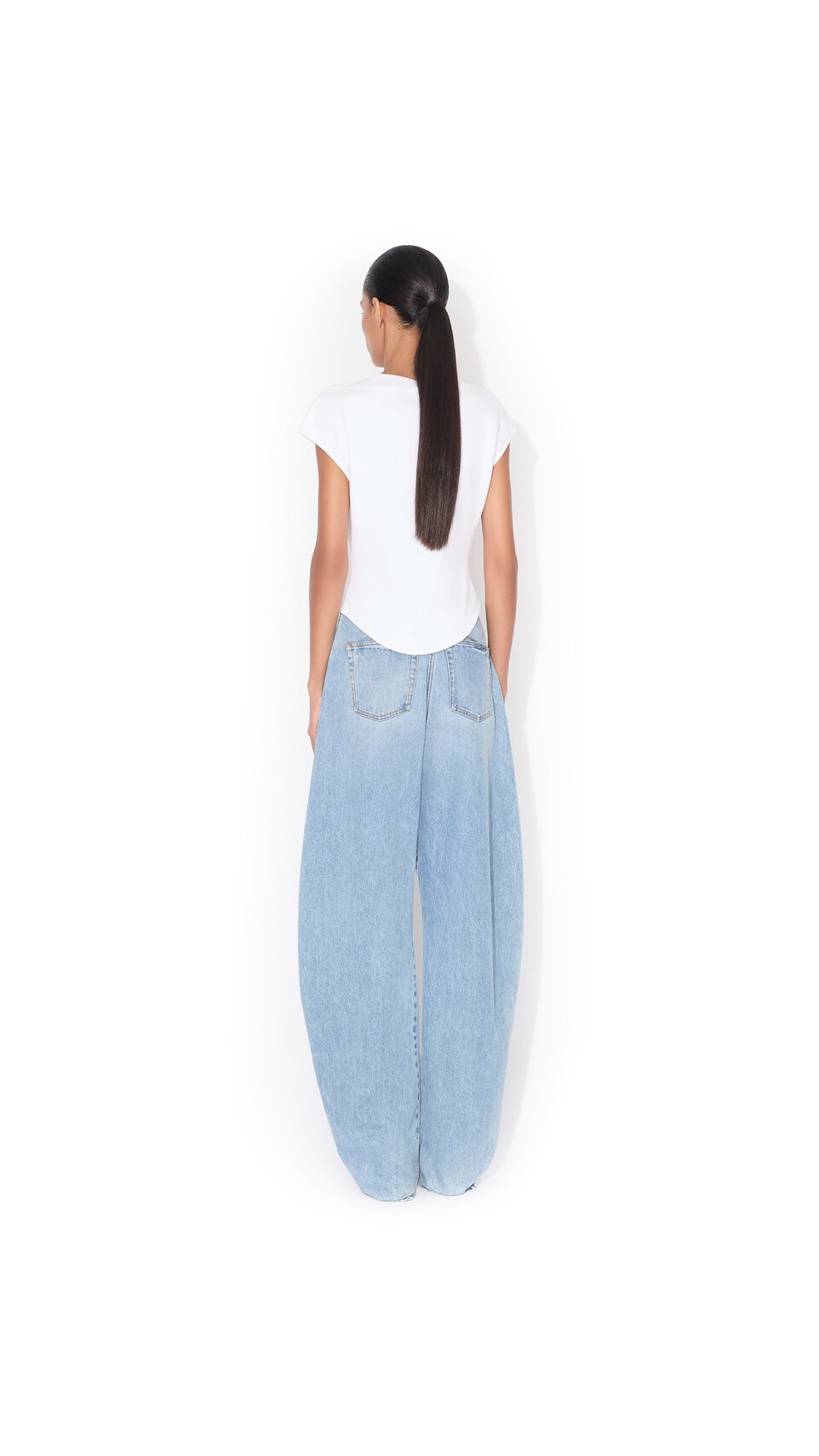 ALA&Iuml;A CAP COTTON T-SHIRT WHITE - View 3
