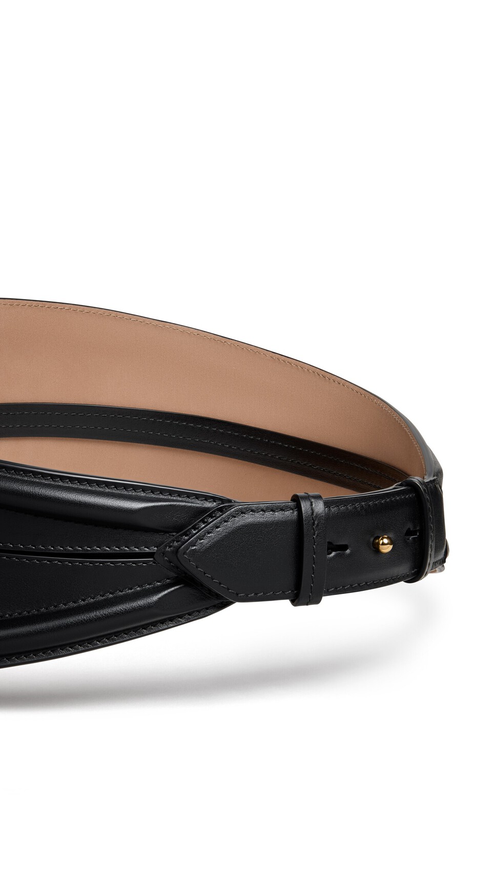 ALA&Iuml;A TUBE CORSET BELT IN CALFSKIN BLACK - View 3