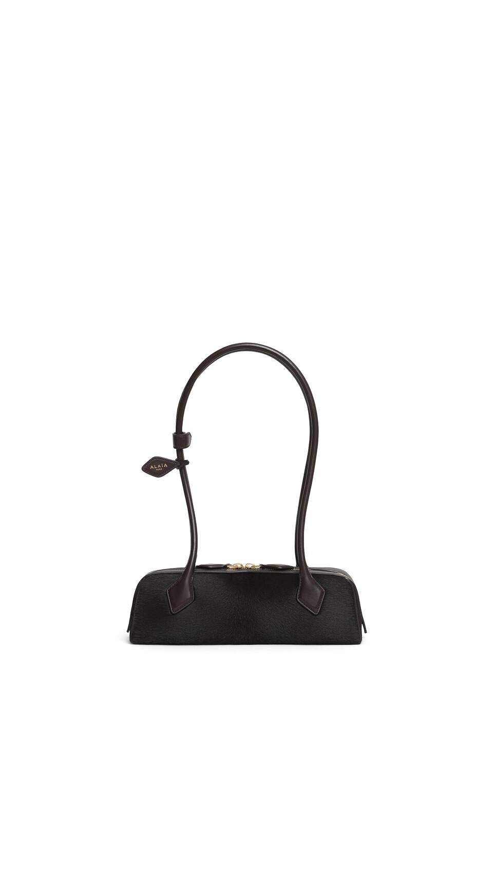 ALA&Iuml;A LE TECKEL SMALL BAG IN HAIRCALF CHOCOLATE