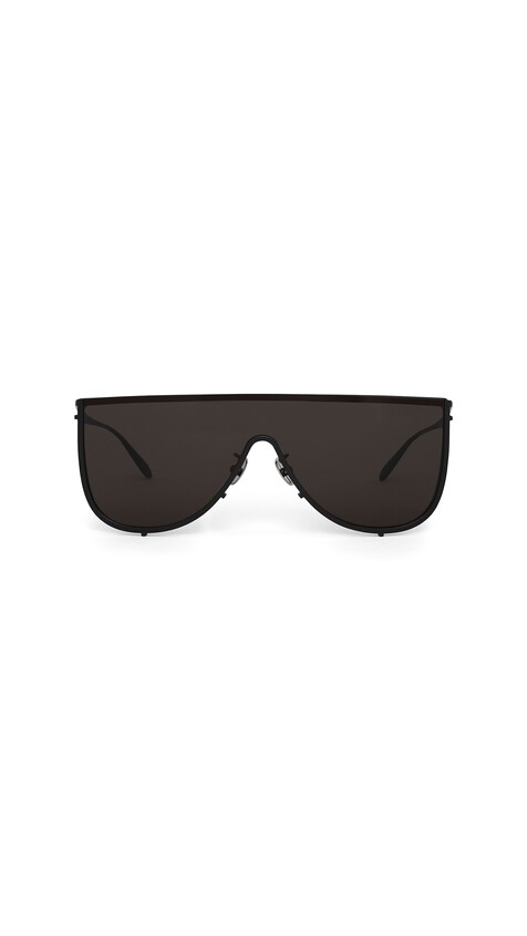 ALA&Iuml;A MASK SUNGLASSES IN METAL BLACK