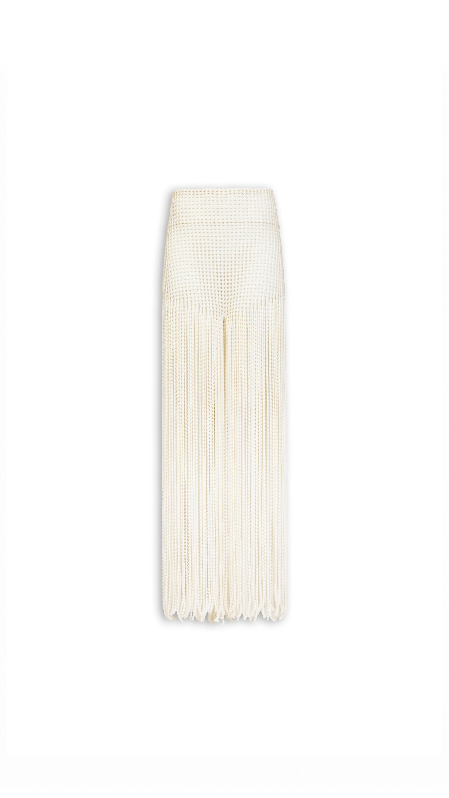 ALA&Iuml;A BEADED KNIT PANTS NATURAL WHITE