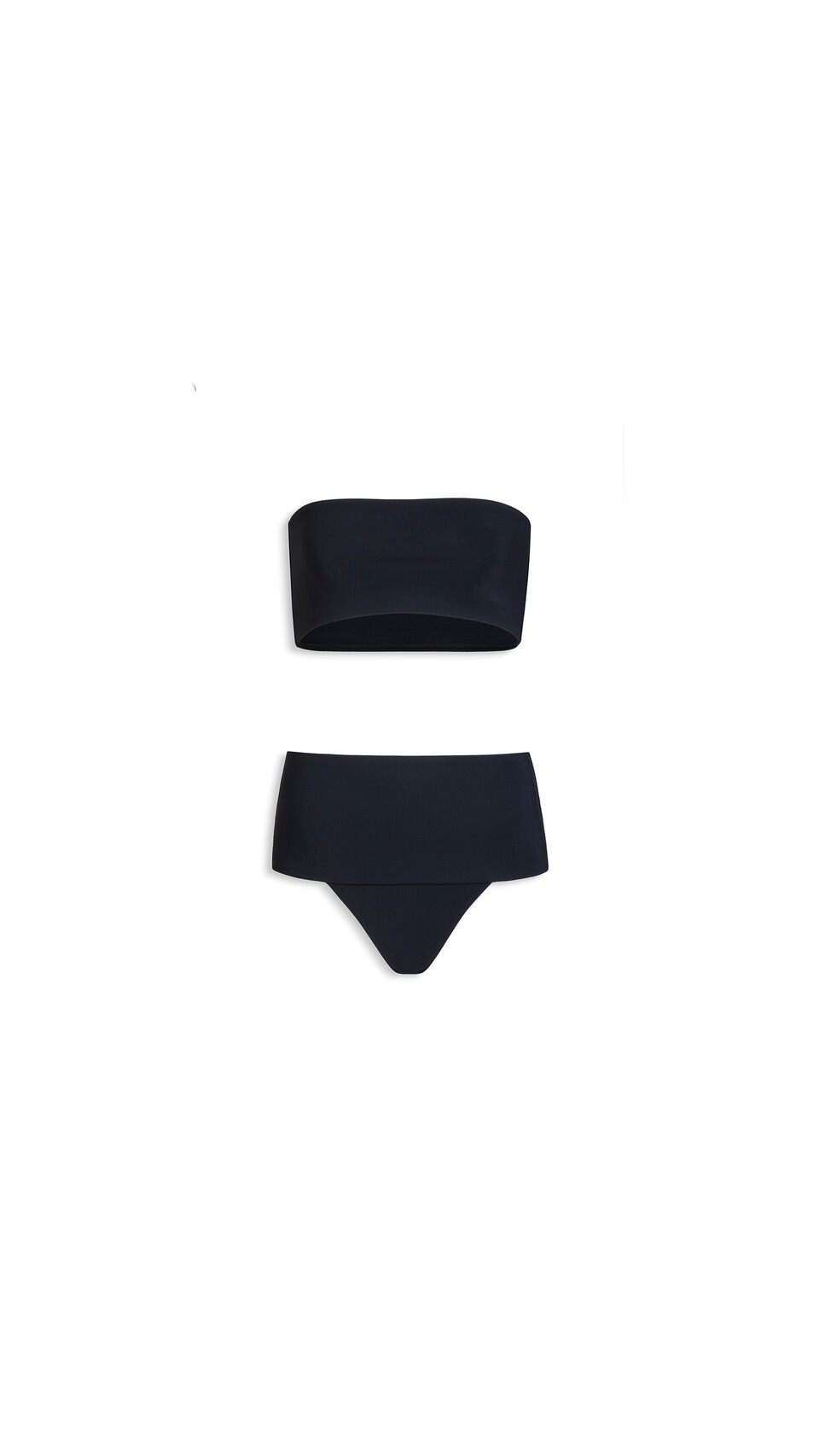 ALA&Iuml;A BANDEAU BIKINI SET BLACK