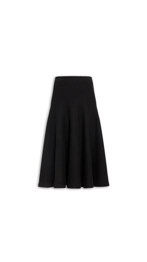 CASHMERE KNIT FLARE SKIRT