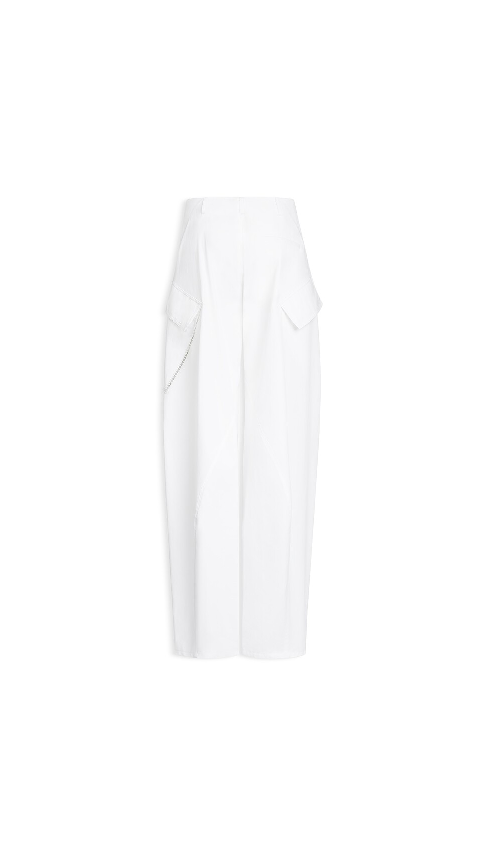 ALA&Iuml;A POPLIN CARGO PANTS WHITE - View 5