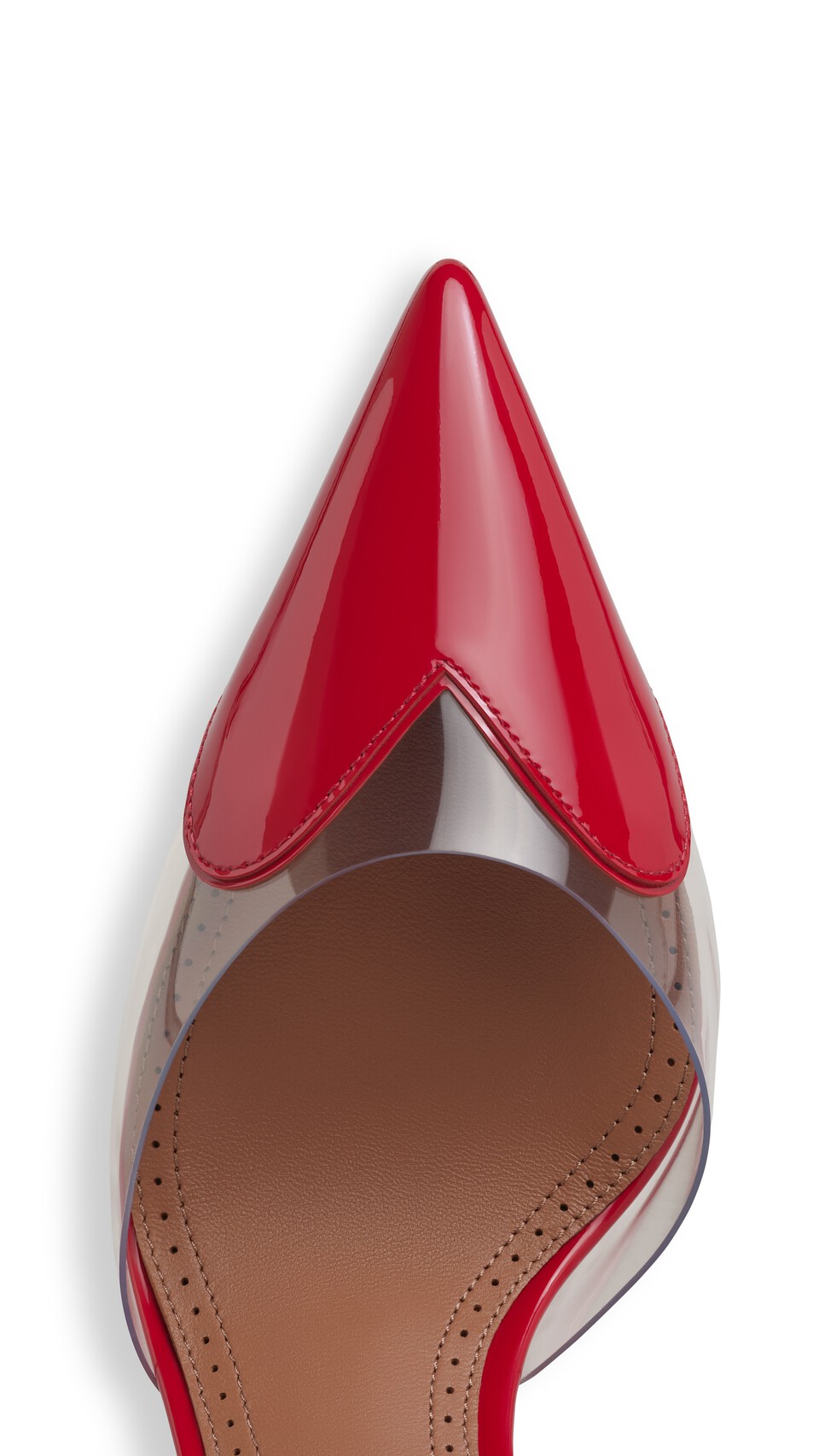 ALA&Iuml;A LE C&OElig;UR WEDGE MULES IN PATENT LEATHER RED - View 4