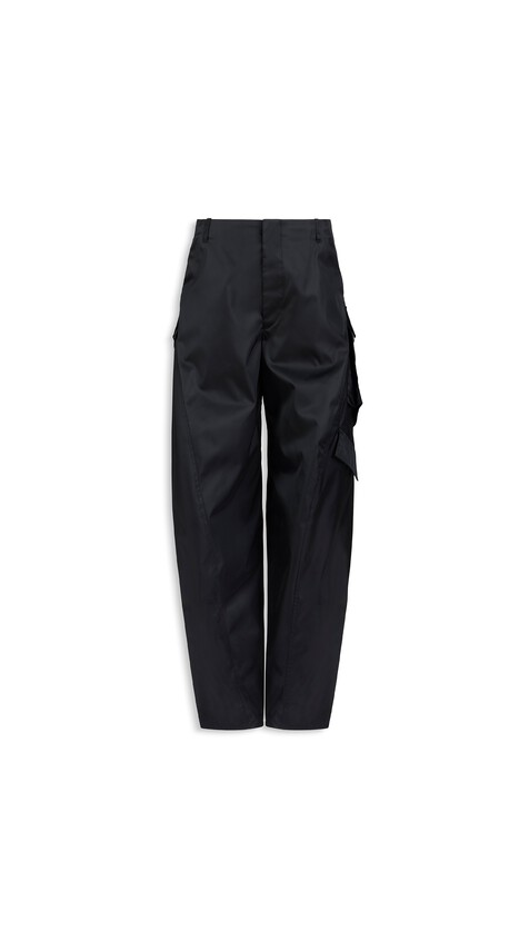 ALA&Iuml;A TAFFETA CARGO PANTS BLACK