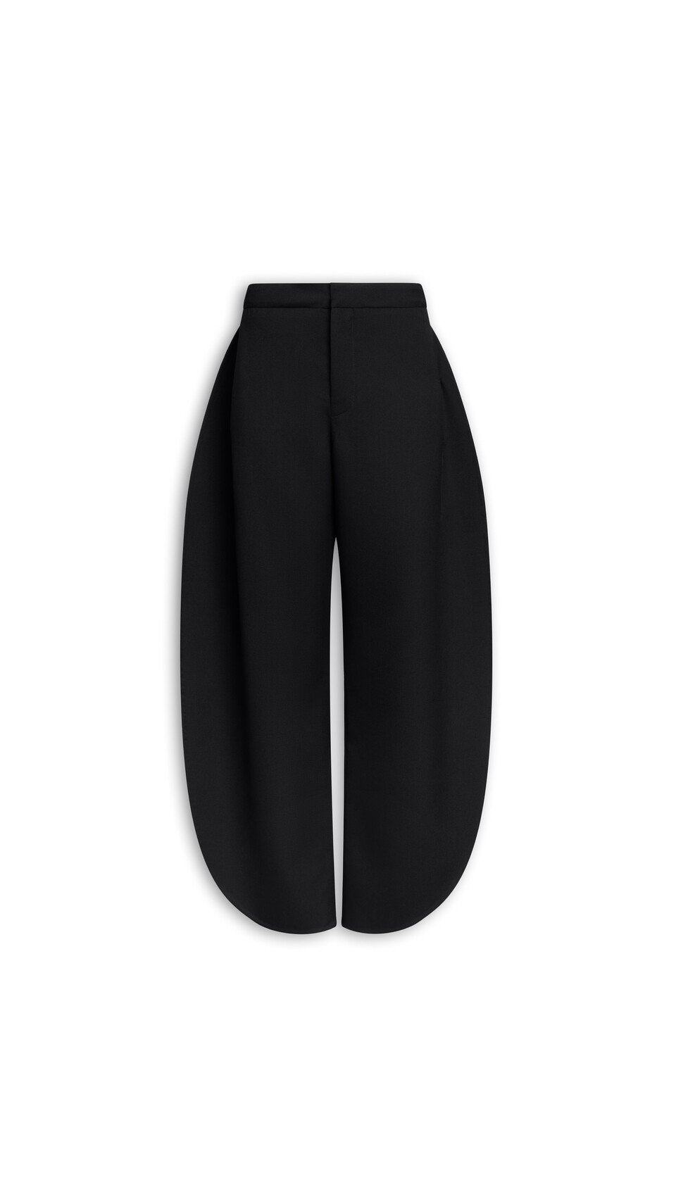 ALA&Iuml;A PETAL WOOL PANTS BLACK