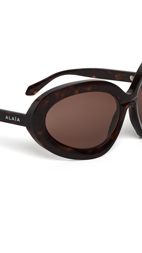 ALA&Iuml;A BUTTERFLY SUNGLASSES DARK BROWN - View 2