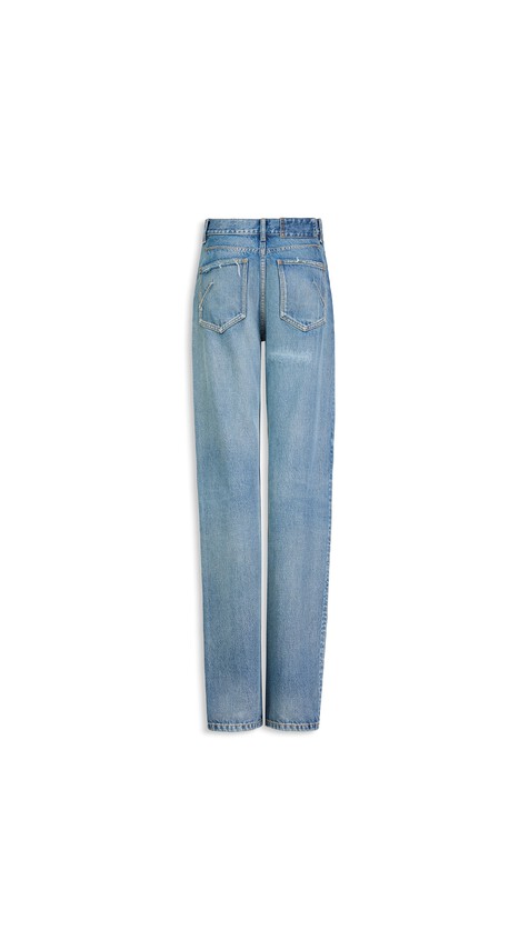 ALA&Iuml;A STRAIGHT DENIM JEANS LIGHT BLUE - View 2