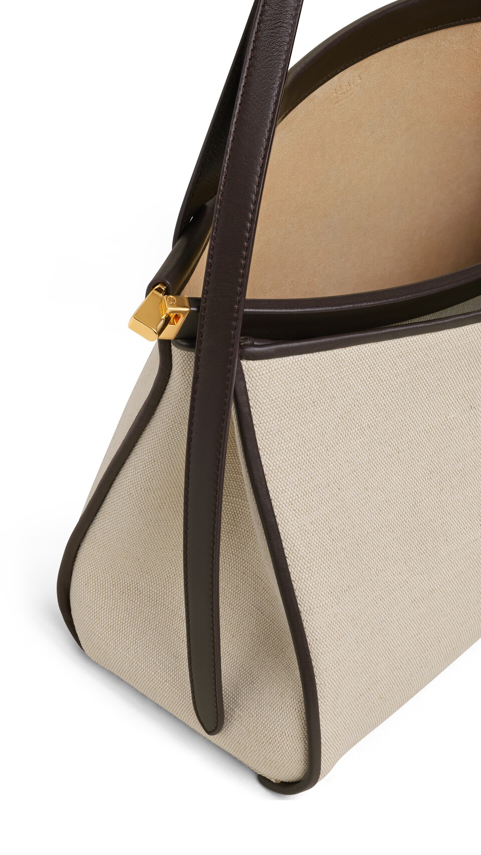ALA&Iuml;A LE CLICK POCKET 35 BAG IN CANVAS NATURAL - View 3