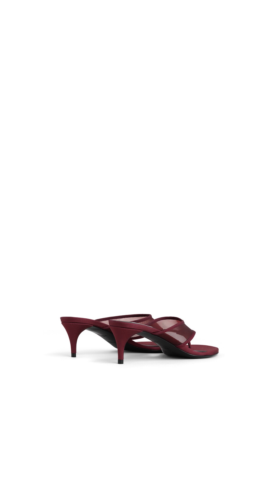 ALA&Iuml;A MULES TONG IN MESH BORDEAUX - View 3