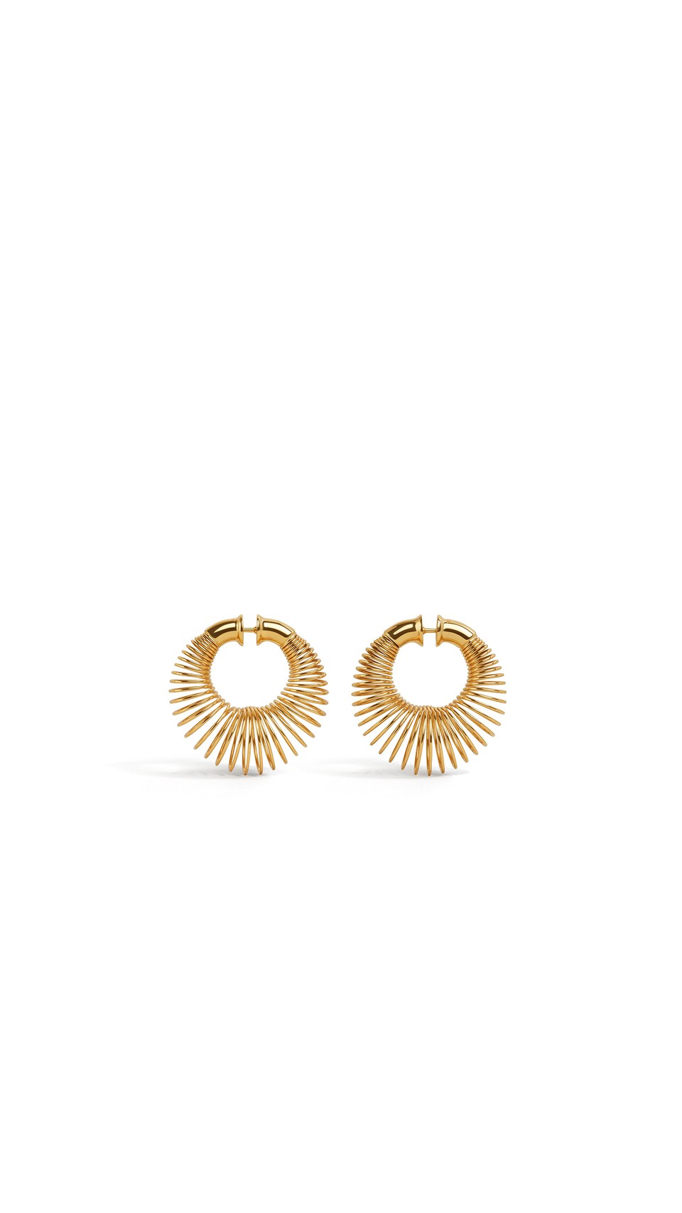 ALA&Iuml;A SMALL SPIRAL HOOPS YELLOW GOLD METALS