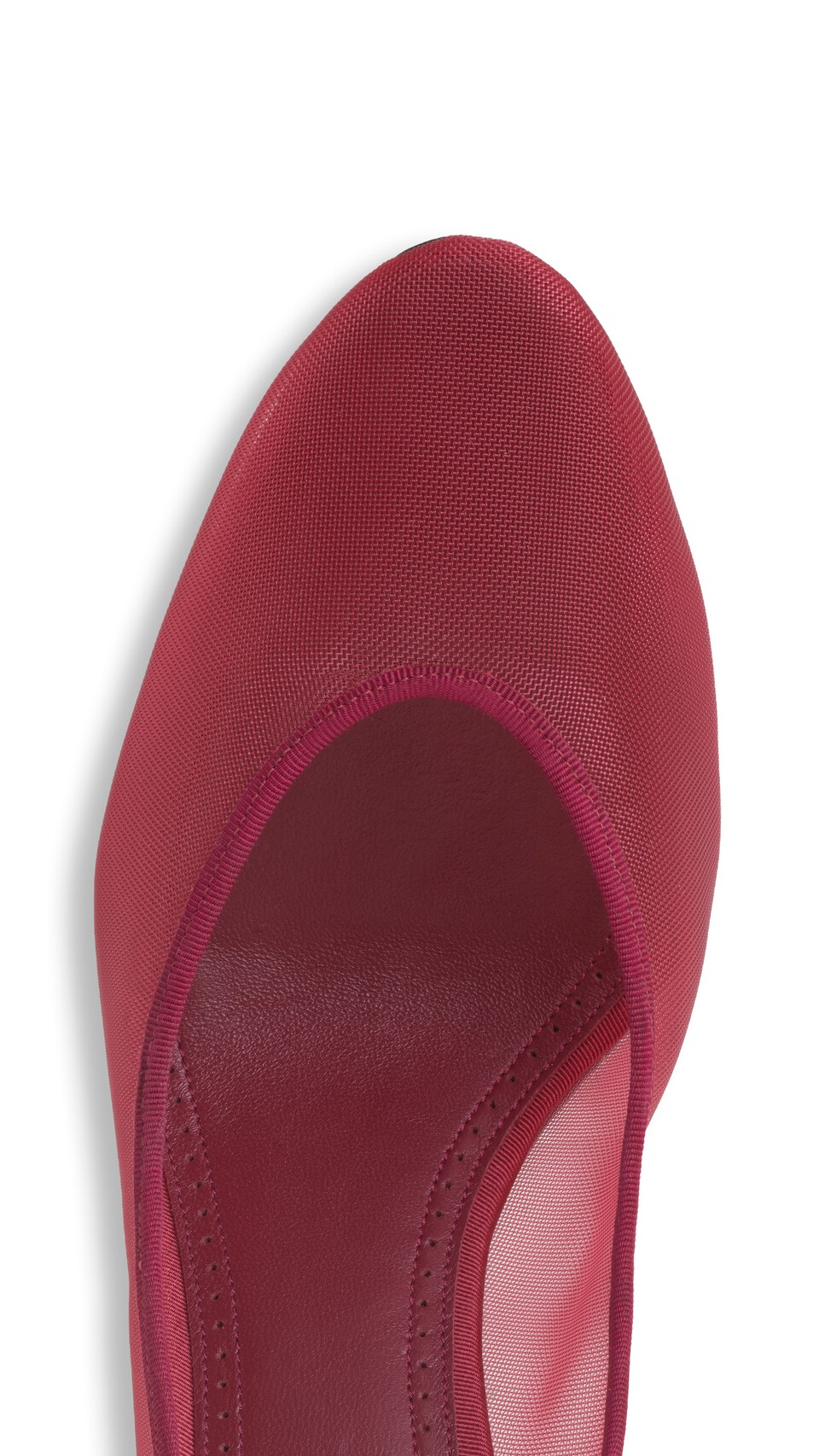 ALA&Iuml;A STRAPPY PUMPS IN MESH CORAL - View 4