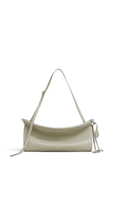 BEIGE GREY - ALA&Iuml;A LE CLICK EAST WEST MEDIUM BAG IN CALFSKIN