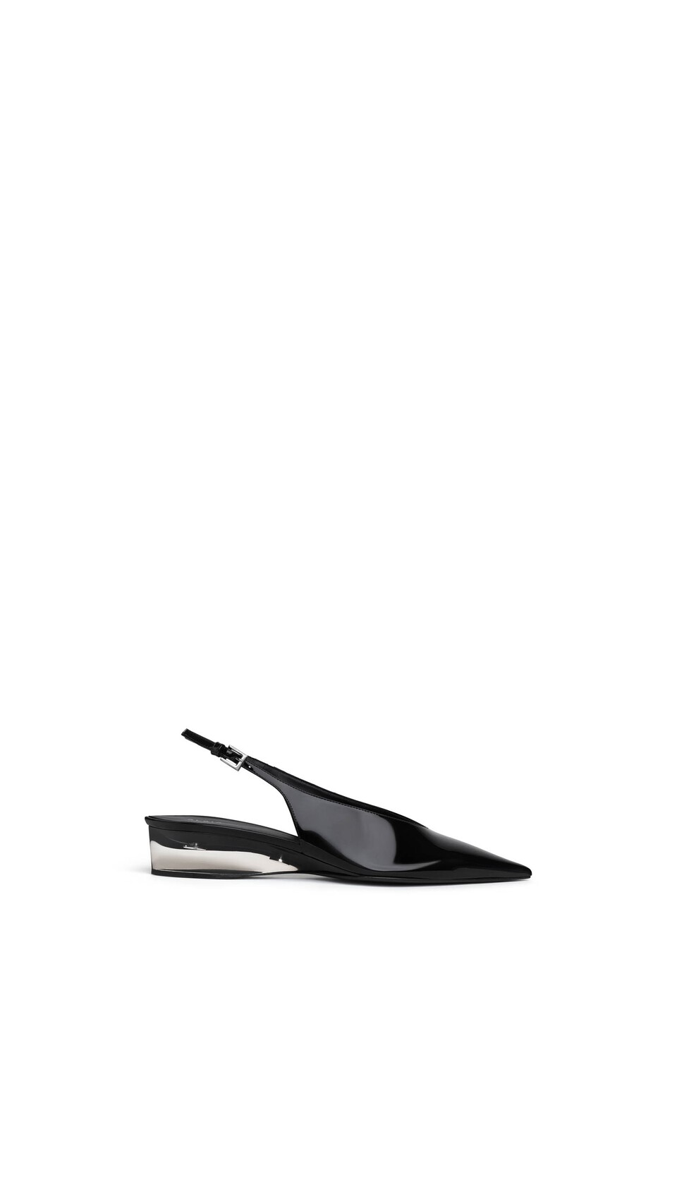 ALA&Iuml;A INVISIBLE WEDGE SLINGBACKS IN PATENT CALFSKIN BLACK