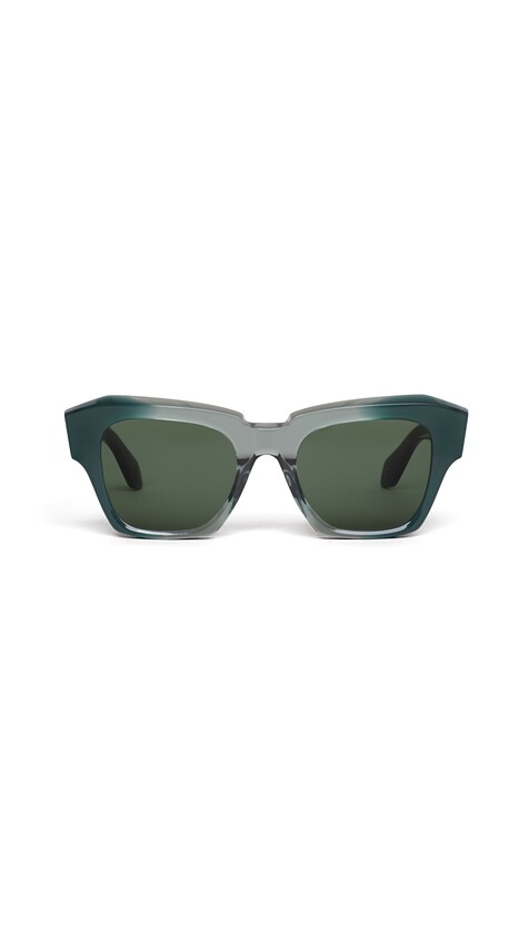 ALA&Iuml;A MELTED SQUARE SUNGLASSES GREEN