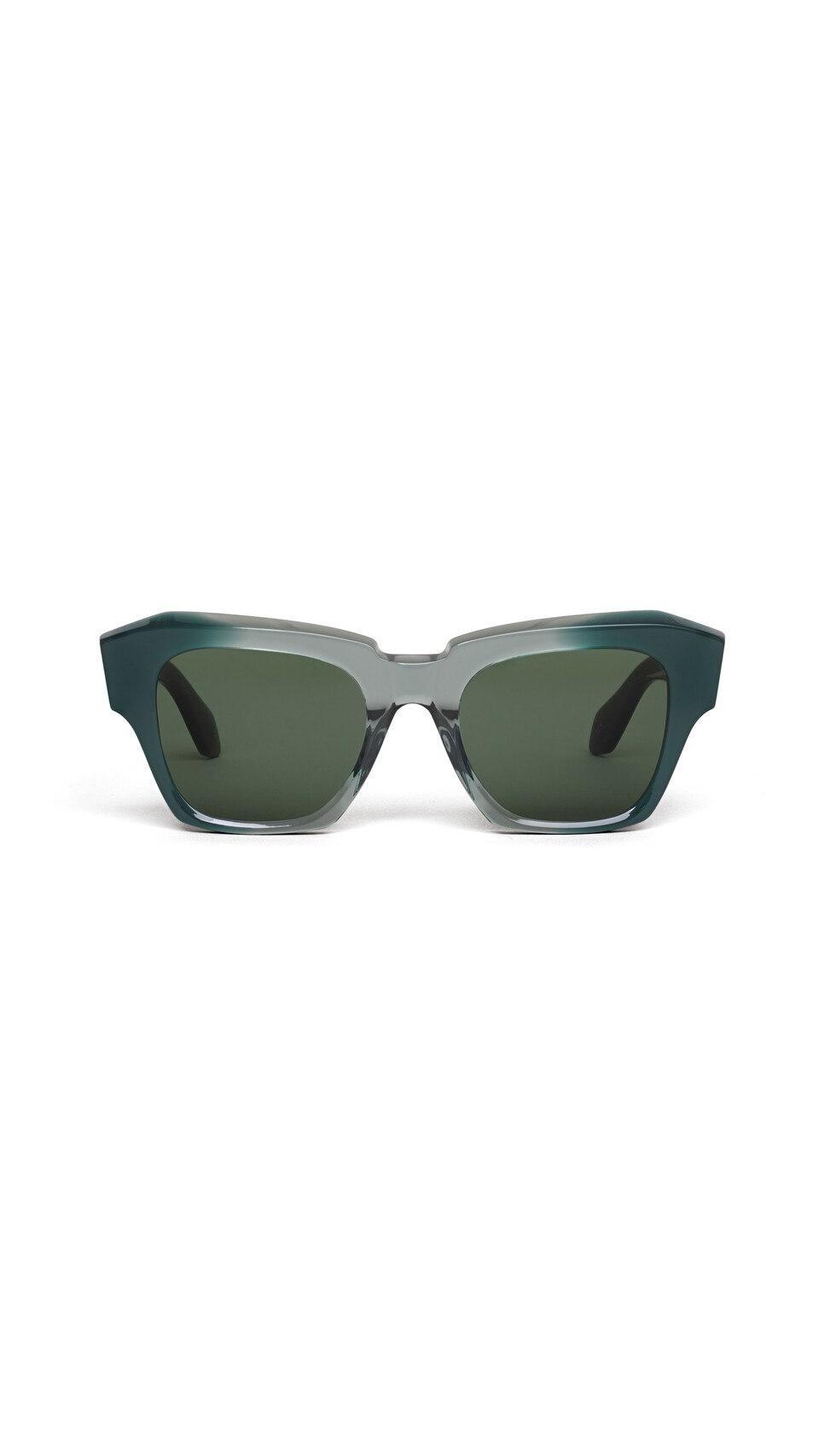 ALA&Iuml;A MELTED SQUARE SUNGLASSES GREEN