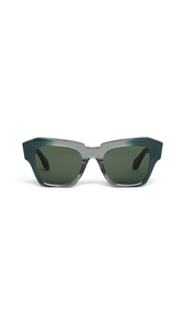 GREEN - ALA&Iuml;A MELTED SQUARE SUNGLASSES