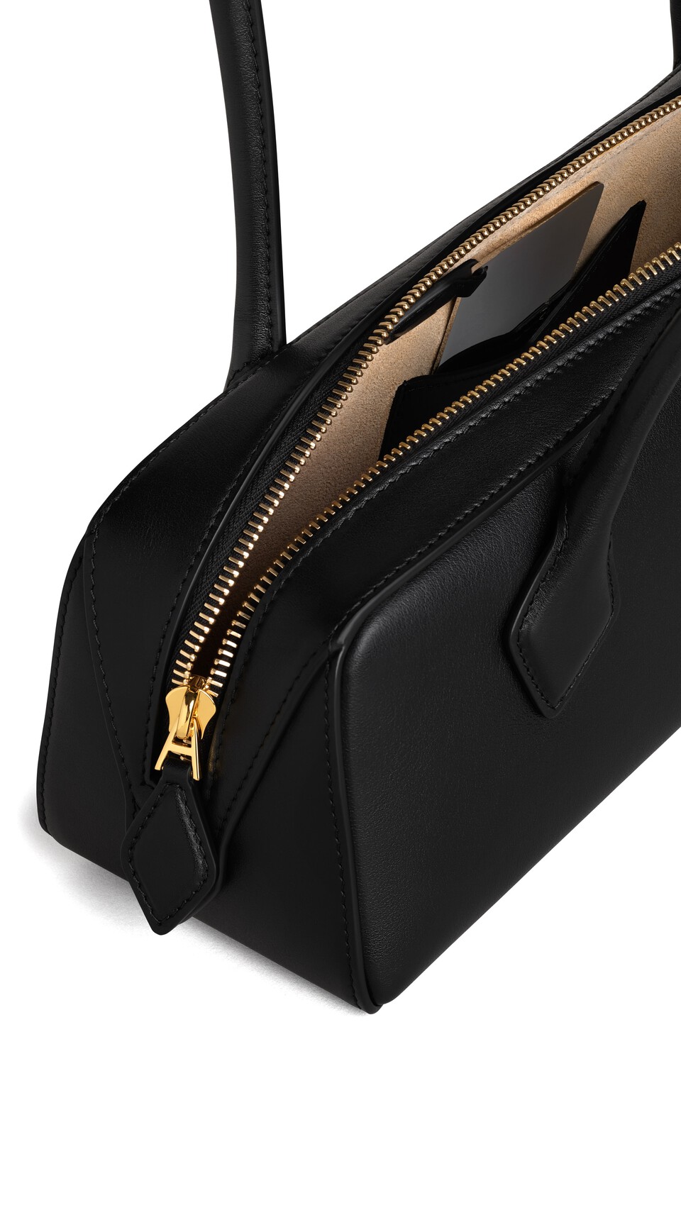ALA&Iuml;A MITTELGROSSE TASCHE LE TECKEL AUS KALBSLEDER SCHWARZ - View 3