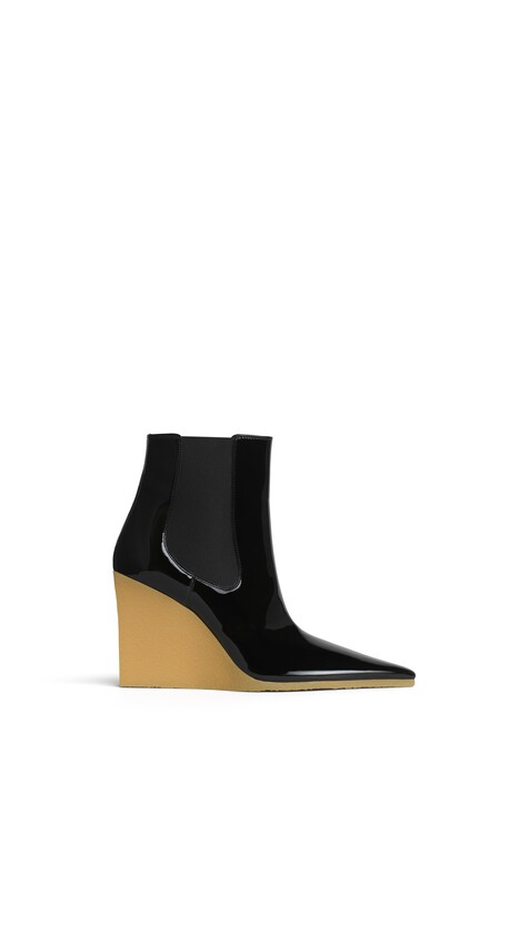 WEDGE ANKLE BOOTS IN PATENT LEATHER