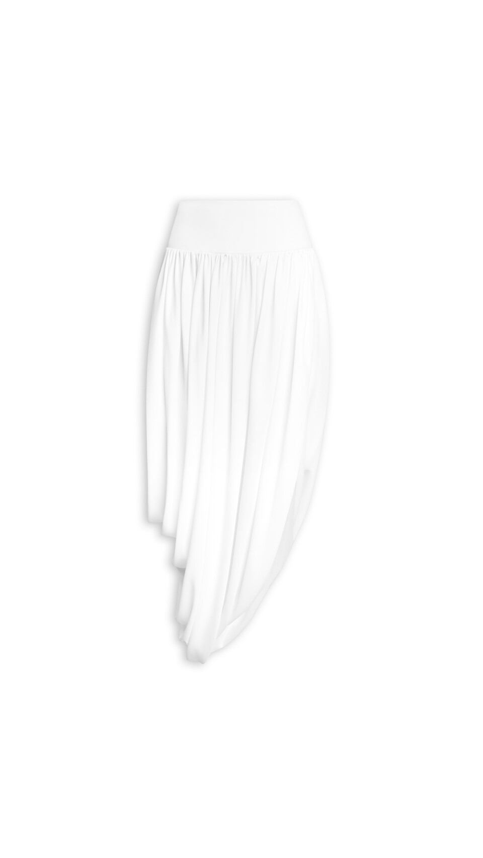 ALA&Iuml;A TWISTED FLUID JERSEY SKIRT WHITE