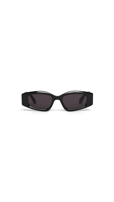 ALA&Iuml;A OVAL SUNGLASSES BLACK