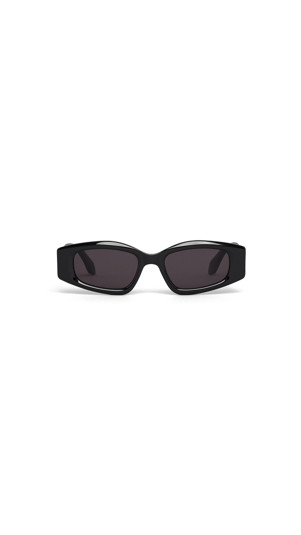 ALA&Iuml;A OVAL SUNGLASSES BLACK
