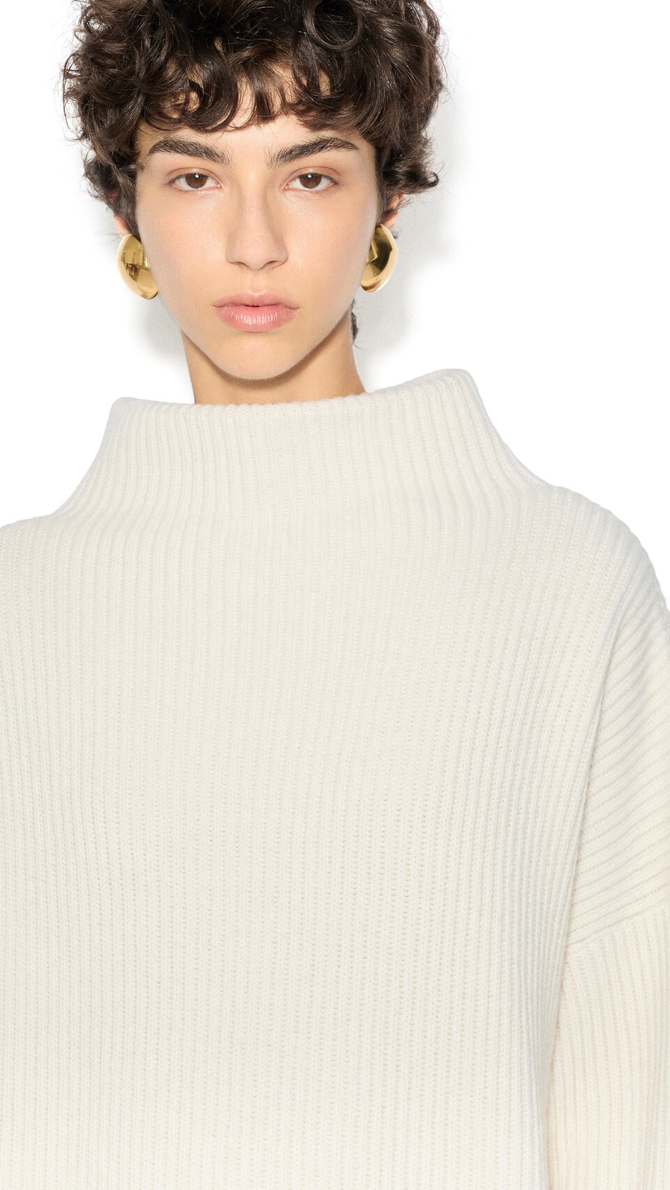 ALA&Iuml;A KASCHMIRPULLOVER MIT TASCHEN NATURWEISS - View 4