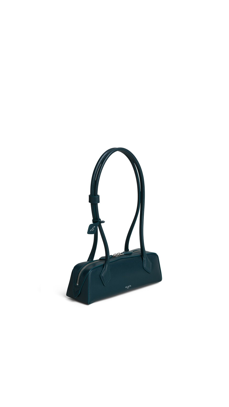 ALA&Iuml;A LE TECKEL SMALL BAG IN LEATHER PEACOCK BLUE - View 2