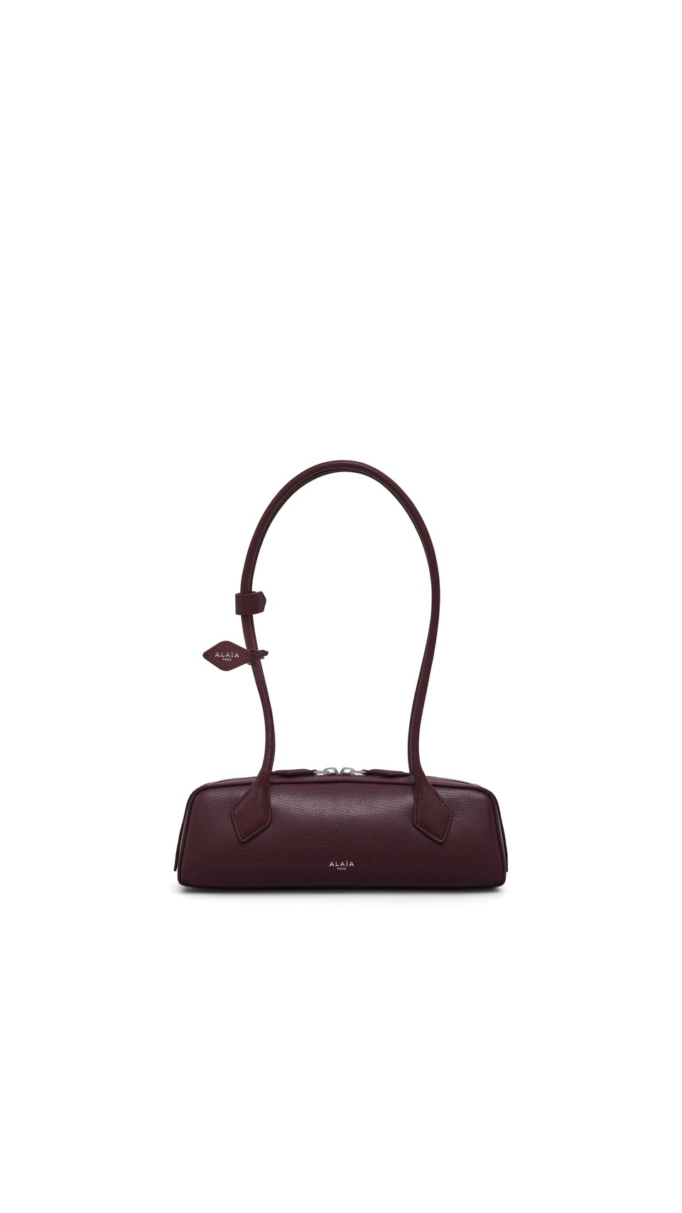 ALA&Iuml;A LE TECKEL SMALL BAG IN LEATHER GARNET RED
