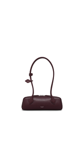 GARNET RED - ALA&Iuml;A LE TECKEL SMALL BAG IN LEATHER