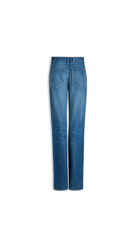 ALA&Iuml;A BOOTCUT DENIM JEANS SEA BLUE - View 2