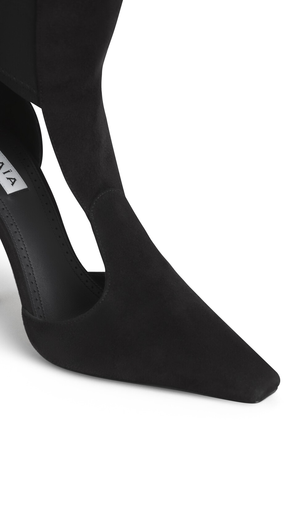 ALA&Iuml;A CUT OUT HIGH BOOTS IN SUEDE BLACK - View 4