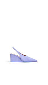 LILAC - ALA&Iuml;A CUBE SLINGBACKS IN SUEDE