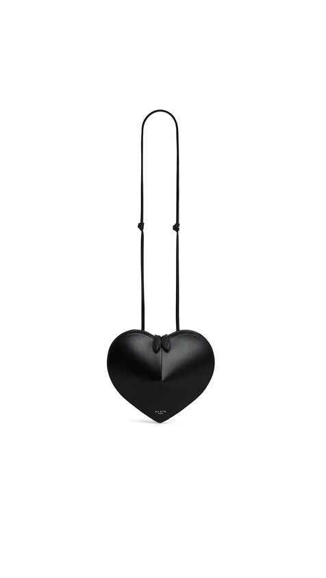 ALA&Iuml;A LE C&OElig;UR BAG IN CALFSKIN BLACK