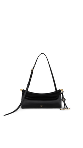 BLACK - ALA&Iuml;A LE CLICK EAST WEST SMALL BAG IN SATIN