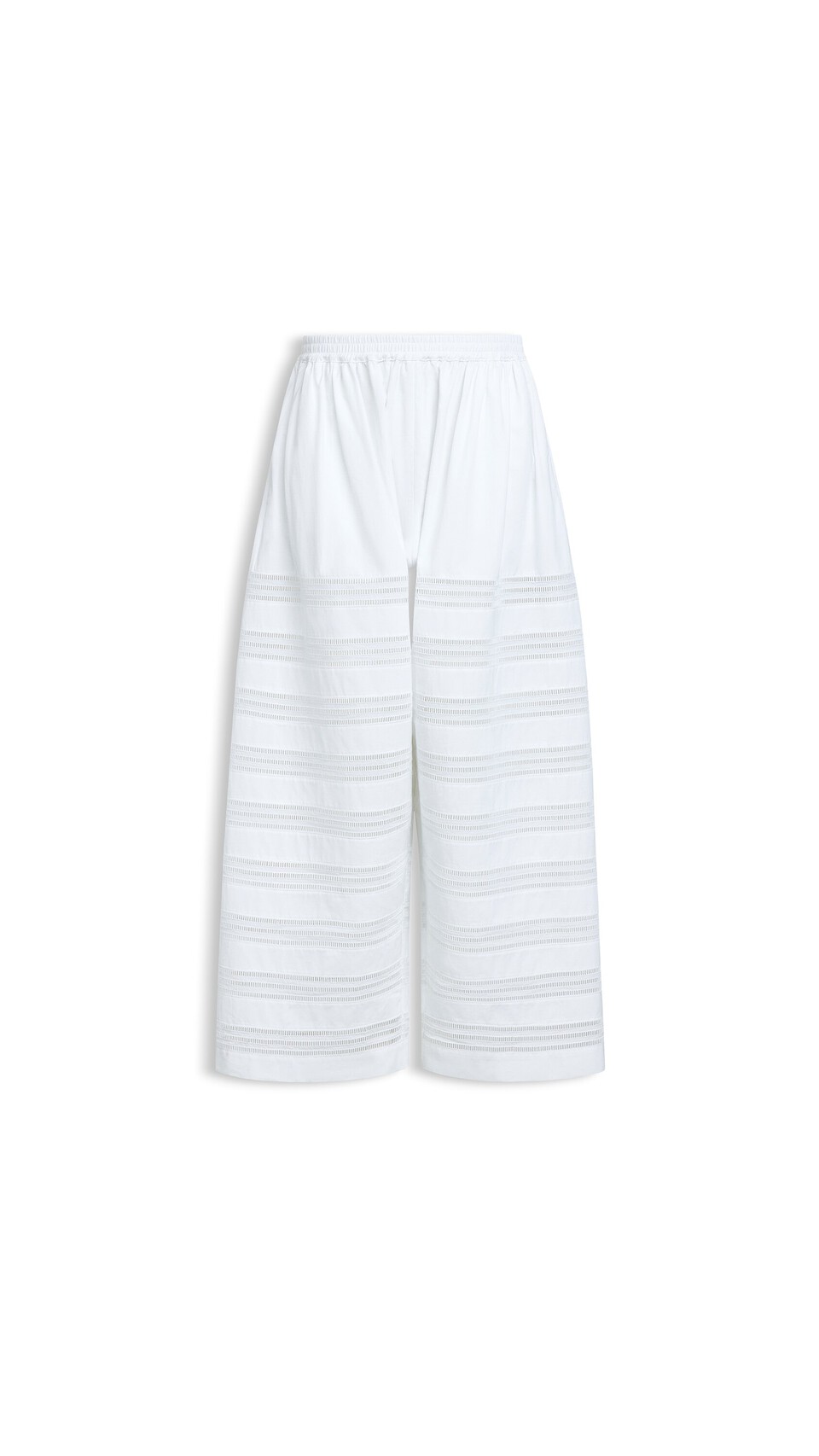 ALA&Iuml;A ROUND POPLIN PANTS WHITE