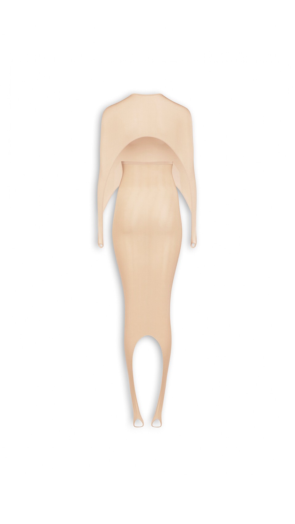 ALA&Iuml;A SECOND-SKIN TENSION DRESS BEIGE - View 5