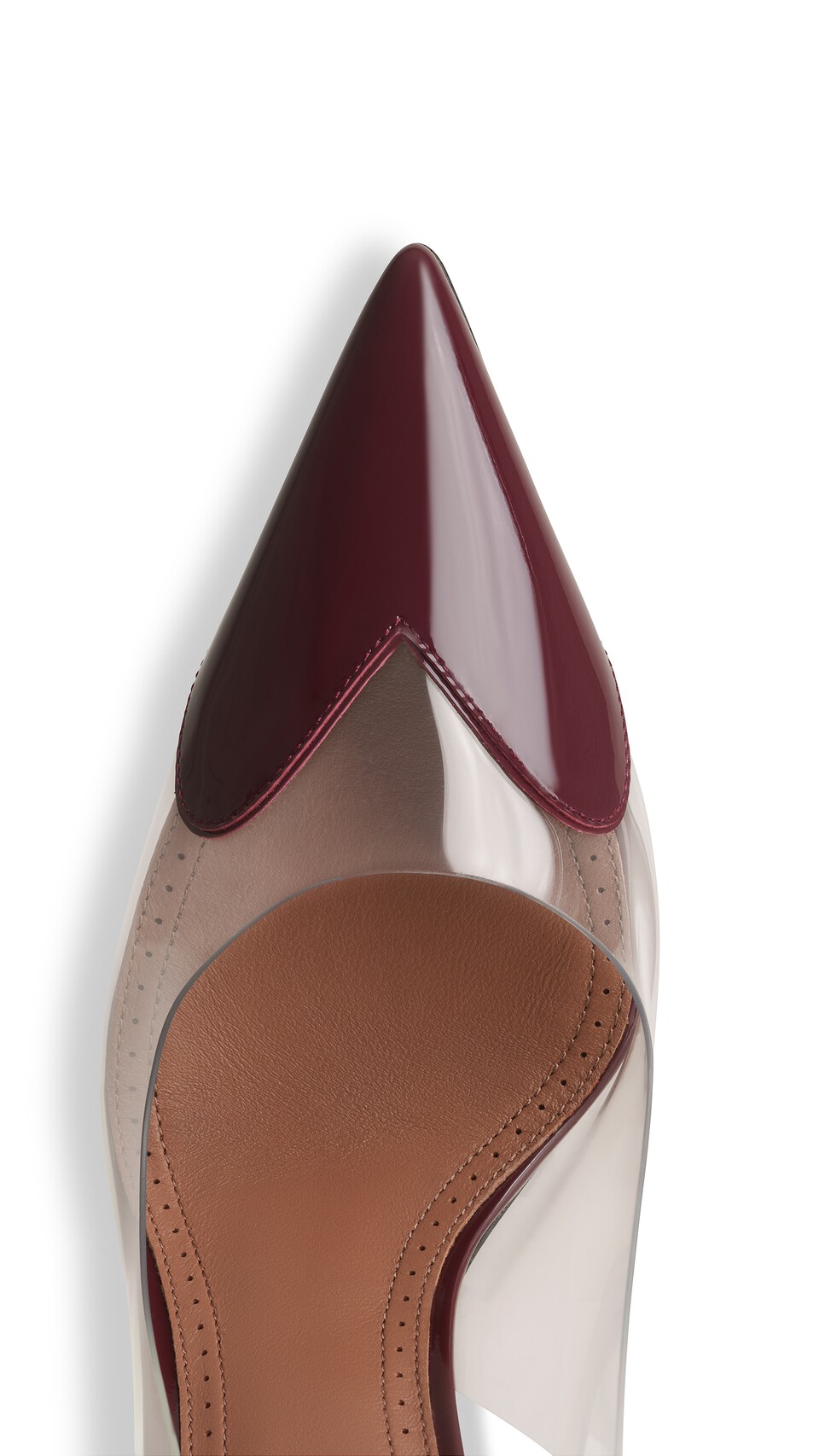 ALA&Iuml;A LE C&OElig;UR SLINGBACKS IN PATENT LEATHER  GARNET RED - View 4