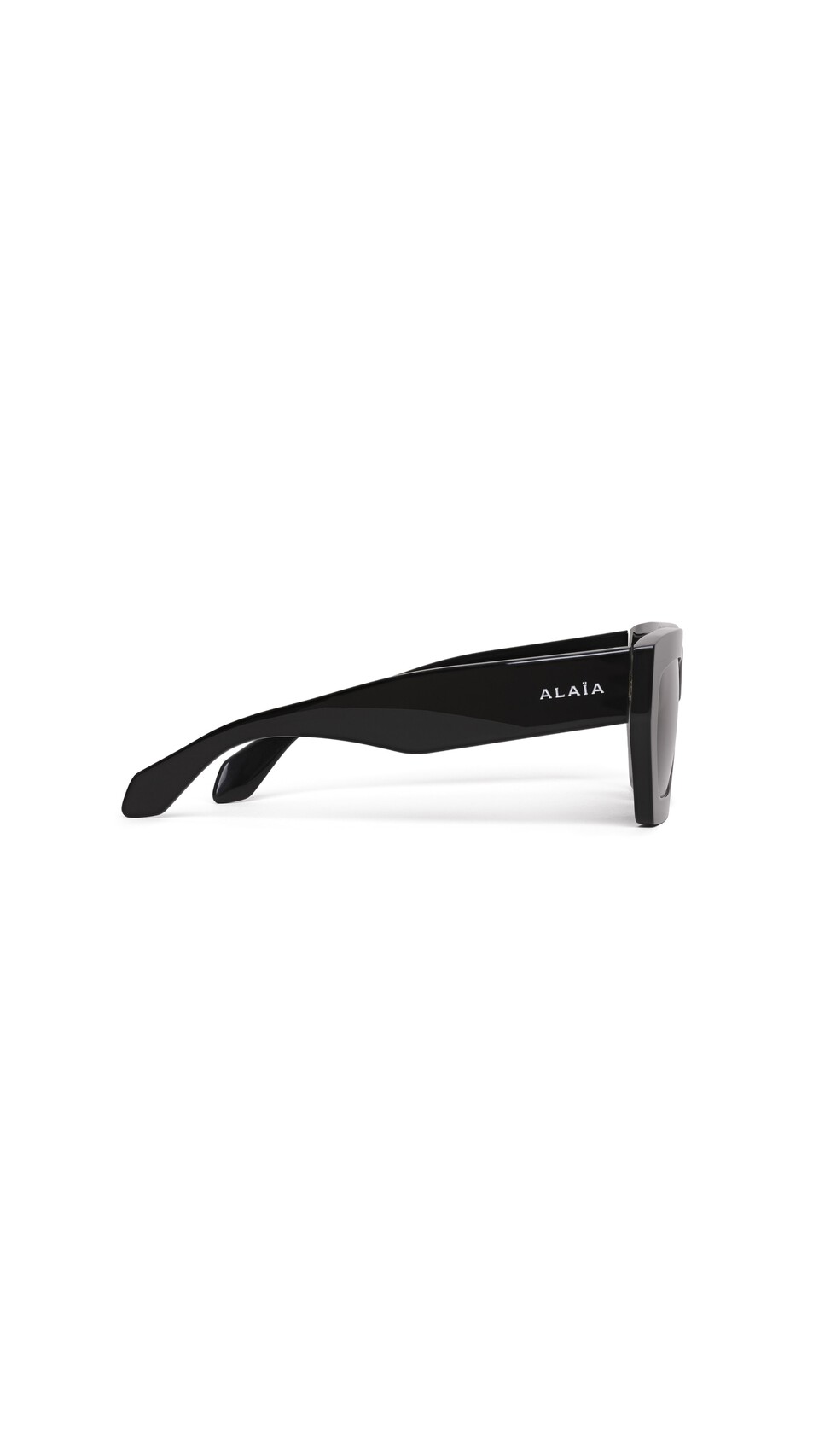 ALA&Iuml;A MELTED RECTANGULAR SUNGLASSES BLACK/GREY - View 2