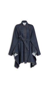 BLUE - ALA&Iuml;A PANELLED DENIM JACKET