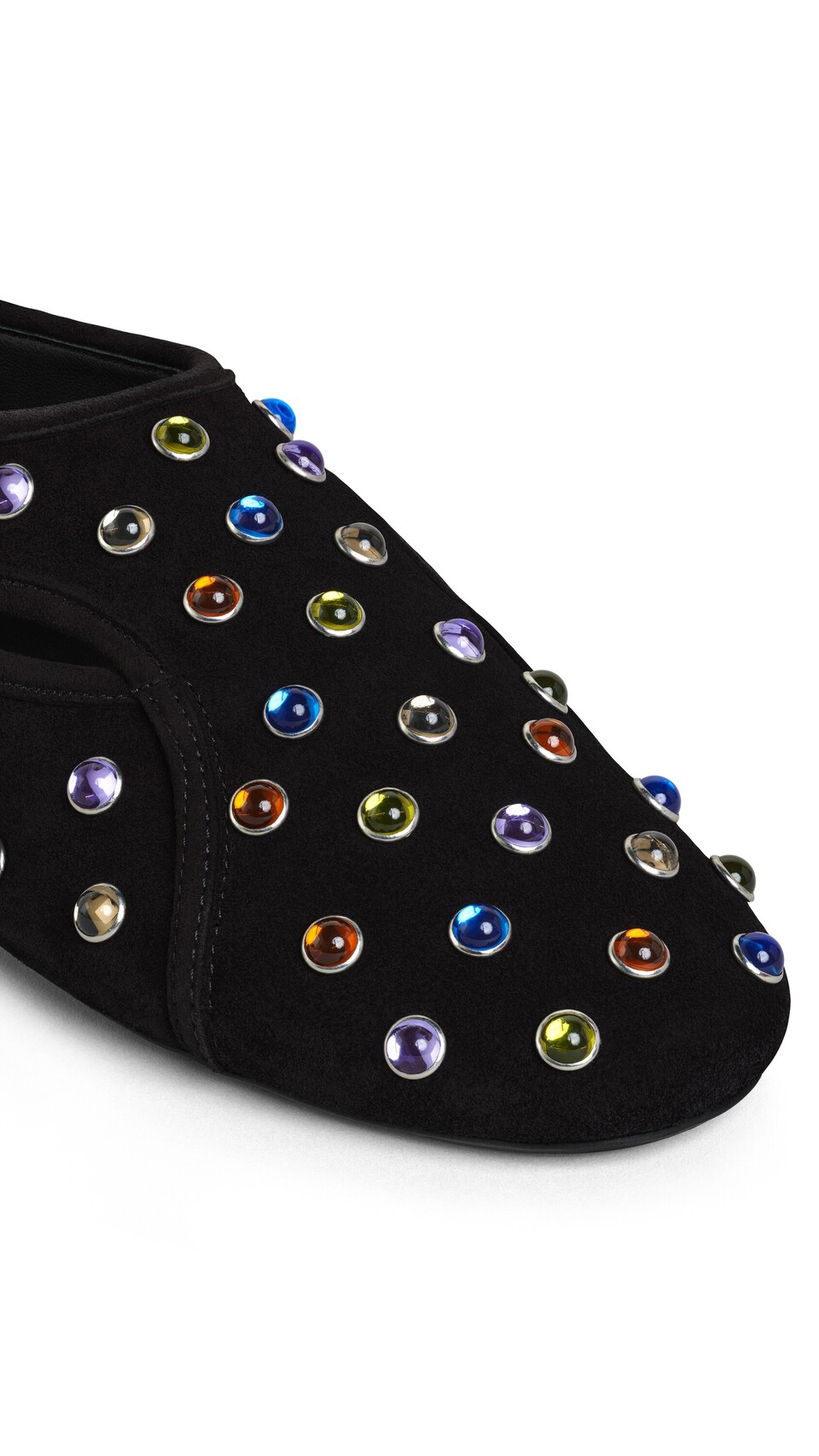 ALA&Iuml;A FLEX SLIPPERS IN SUEDE WITH BEADS BLACK/MULTICOLOR - View 3