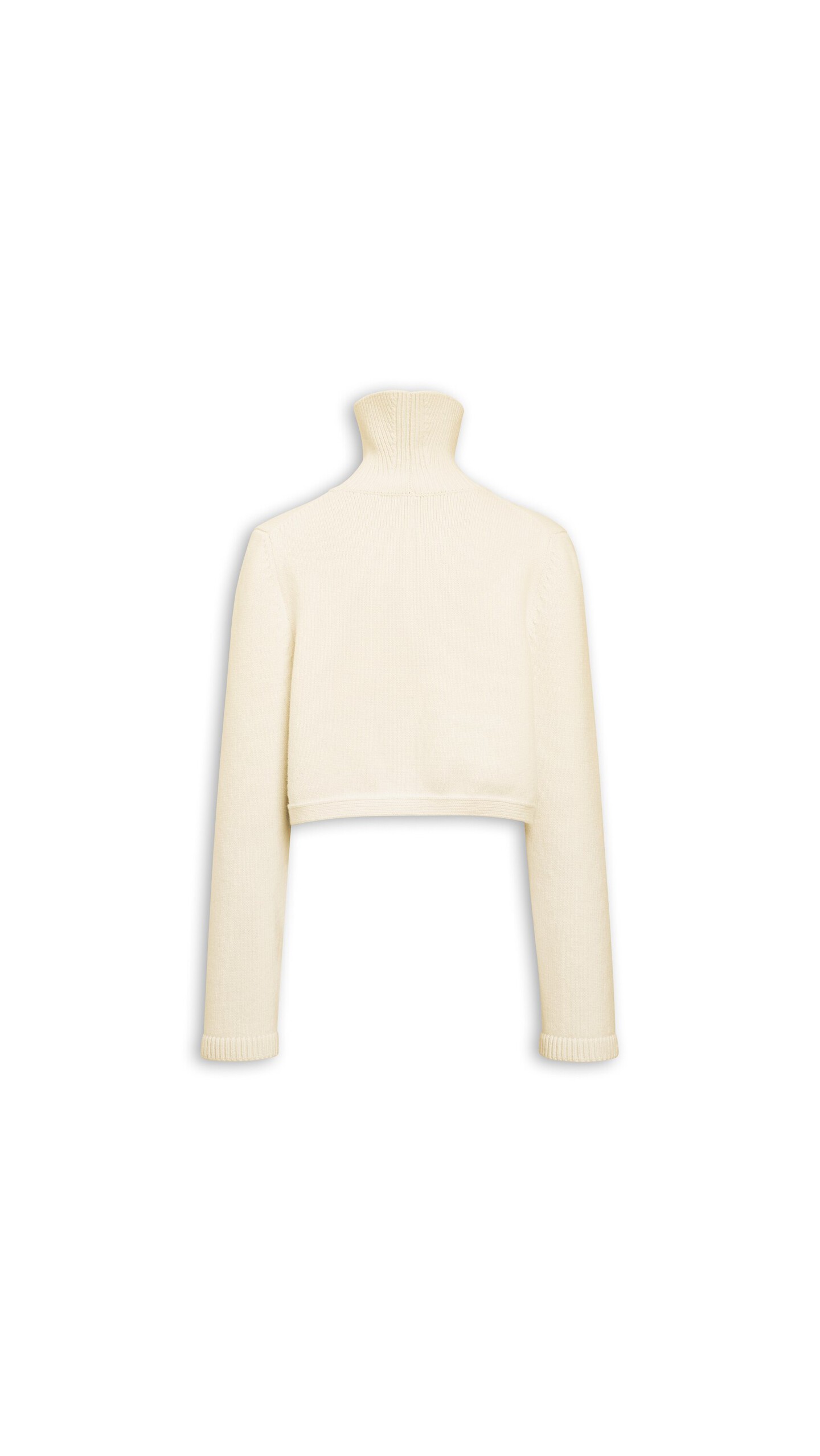 ALA&Iuml;A CASHMERE KNIT CUT-OUT JUMPER NATURAL WHITE - View 4