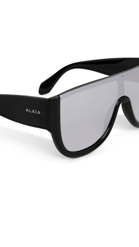 ALA&Iuml;A MASK SUNGLASSES SILVER/BLACK - View 2