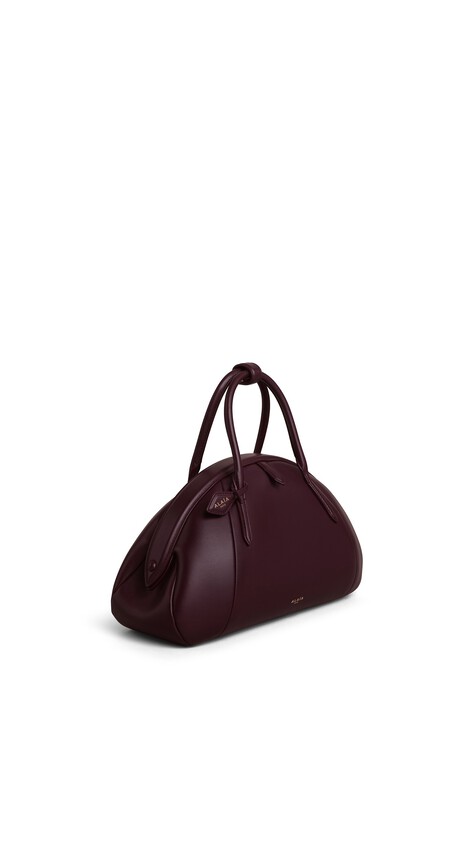ALA&Iuml;A PURSE TOP HANDLE BAG IN CALFSKIN BORDEAUX - View 2