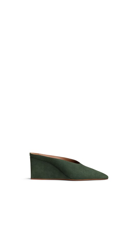 ALA&Iuml;A MULE CUBE IN PELLE SCAMOSCIATA LICHENE