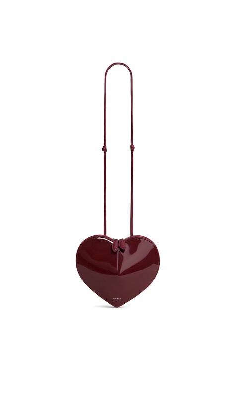 ALA&Iuml;A LE C&OElig;UR BAG IN CALFSKIN GARNET RED
